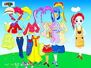 Muñeca colorida Dressup