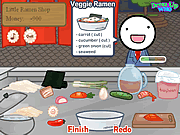 Ramen que cocina el juego