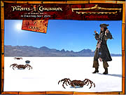 Les pirates des Caraïbe battent un crabe