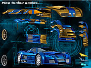 Blaues Dämon-Auto