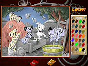 Página en línea del colorante de 101 Dalmatians