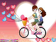 Amoureux excellents de bicyclette