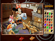 Mickey, Donald ve Goofy Boyama Oyunu