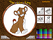 De online Kleuring van de Koning van de Leeuw