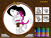 De Online Kleuring van Dora