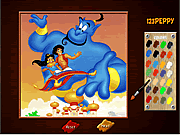 De Online Kleuring van Aladdin