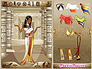 Ägyptische Königin kleiden oben an