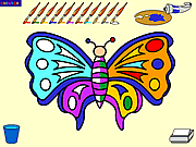 Para a pintura da borboleta