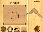 Hölzernes schnitzendes Mickey