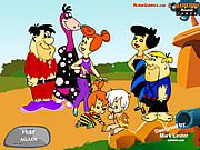 Het spel van Dressup van de Familie Flintstones