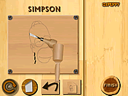 Simpson de talla de madera