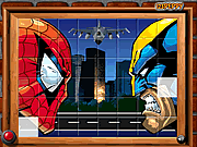 私のタイルスパイダーマンとウルヴァリンを並べ替える