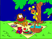 De Online Kleuring van Garfield
