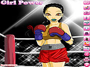 La fille de boxe s''habillent vers le haut