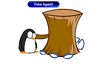 Den Pinguin stoßen