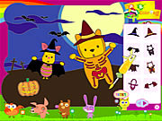 Leitão e Pooh em Halloween