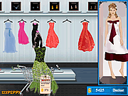 Kleid des Geschäfts-N bilden zusammenpassendes Spiel: Blumen-Kleid