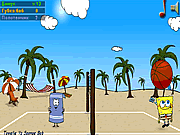 Volleyball-Spiel auf den Strand setzen