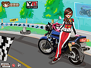 Motorrad-Mädchen