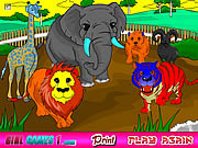Zoo-Farbton-Spiel