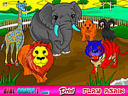 Jeu de coloration de zoo