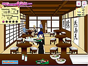 Serveuse dans un restaurant japonais