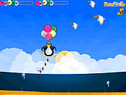 Pinguin-Fallschirm-Verfolgung