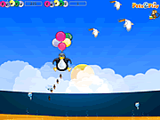 Chasse de parachute de pingouin