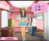 Meisje op het strand dressup