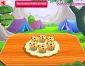 De Muffins van de bosbes