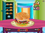 Cottura enorme dell'hamburger