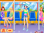 Bus-Mädchen kleiden oben Spiel