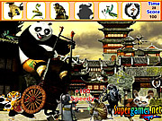 Objetos ocultados panda de Kung Fu