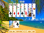 Solitaire ensoleillé de plage