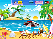 Juego de la decoración de la playa del verano