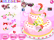 Rosen-Hochzeits-Kuchen