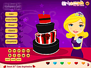 16ème gâteau d'anniversaire de bonbon