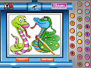 Jeu en ligne de coloration de serpents