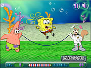 El saltar de la cuerda de Spongebob
