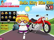 キティの自転車に乗ってこんにちは