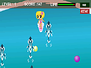 Juego de la persona que practica surf