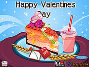Decoración del pastel de queso de las tarjetas del día de San Valentín