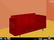 Évasion rouge de pièce de sofa