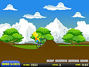 バートシンプソン自転車ゲーム