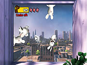 Rabbids vivo y retroceso con el pie