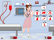 Klinik-Krankenschwester kleiden oben an