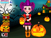 Ragazza Dressup di Halloween