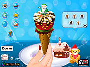 Crème glacée glacée de cône délicieux