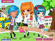 Cutie Tendenz-Schule-Mädchen-Gruppe kleiden oben an