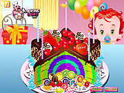 De Cake van de Clown van de regenboog